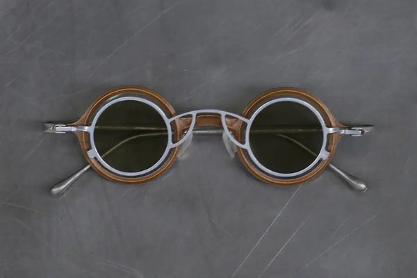 Rigards X ZIGGY CHEN joint copper titanium aluminum detachable double-layer sunglasses RG1911 collection RG-RG1911CU-HONGYINTMLV red and silver frame transparent green lens